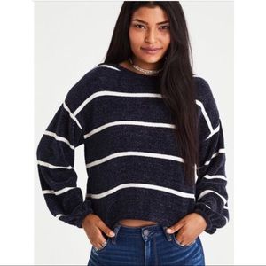 Cropped Chenille Sweater